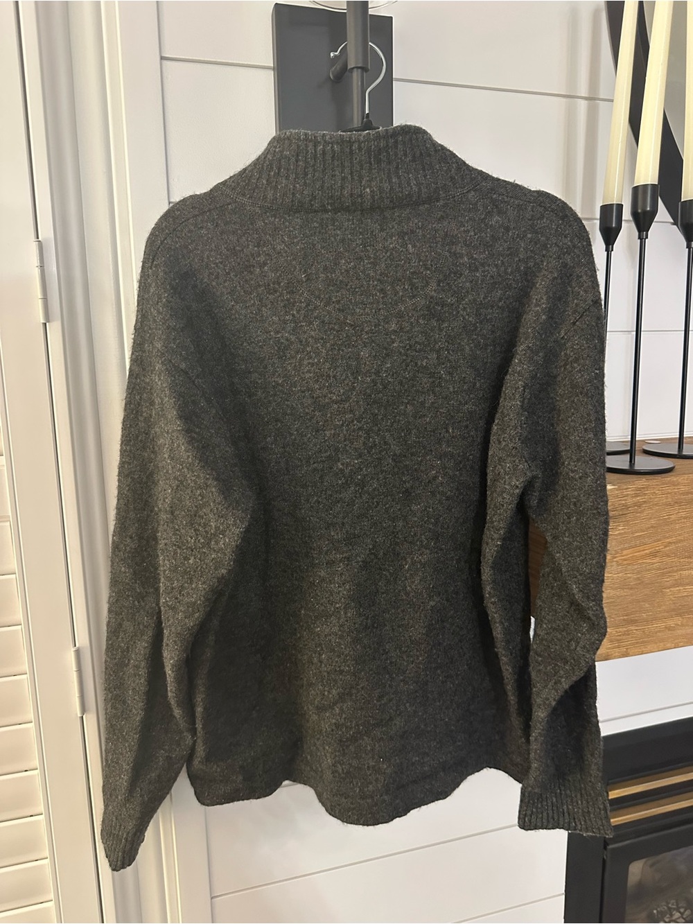 Woolrich Women's Dark Charcoal Half-Zip Sweater - Picture 5 of 5